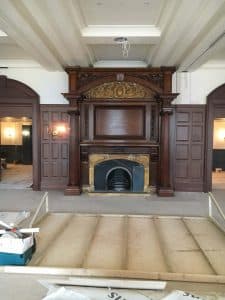 University Arms Hotel fireplace restoration