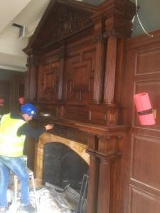 french polishing 19th Century fireplace