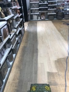 sanding shop floors